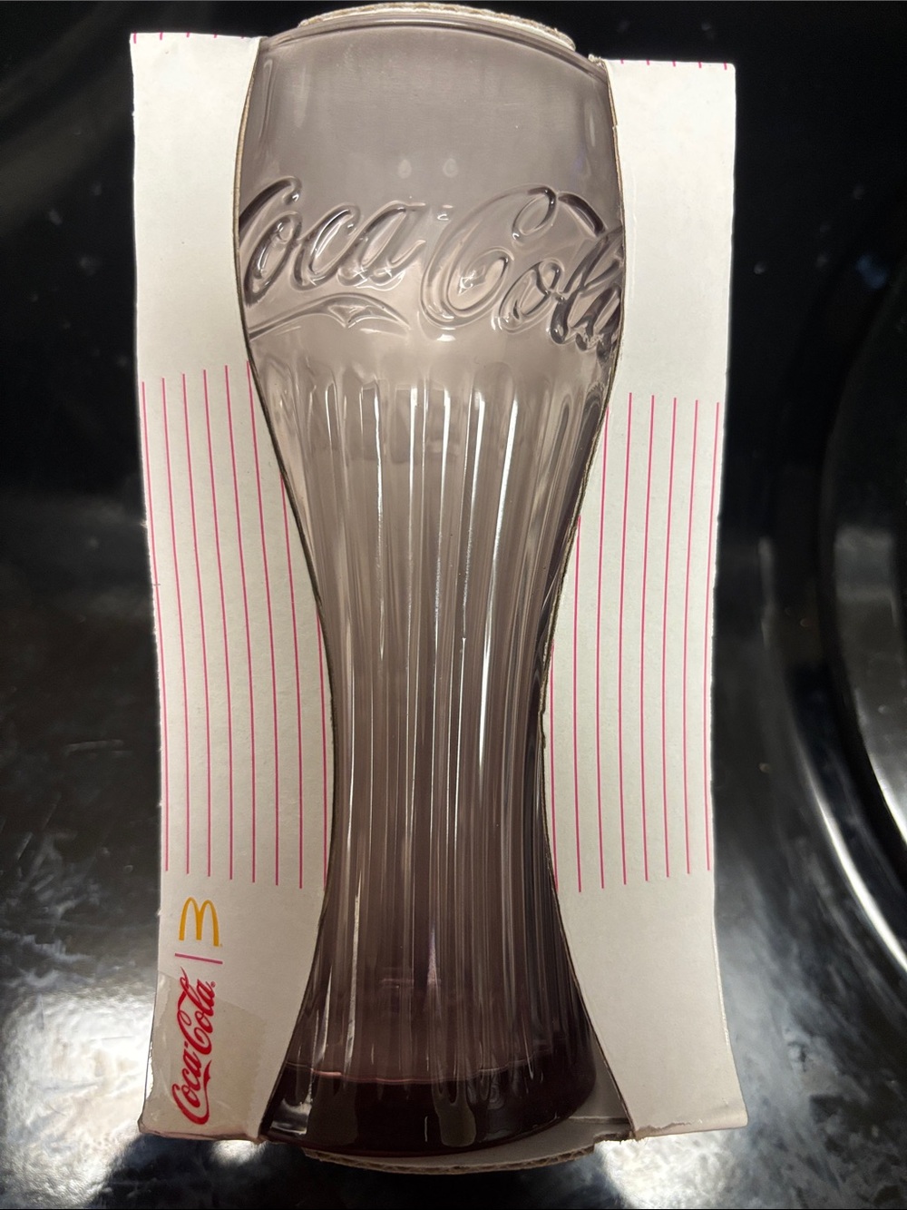 Coca-Cola Smoke-Tinted Fluted Branded Glass